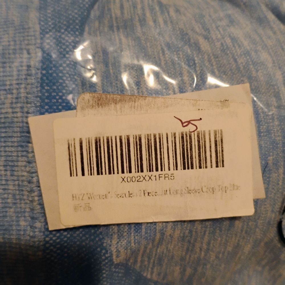 Women's Two Piece Workout Outfit Size Small Light Blue New! - Picture 6 of 8